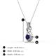 4 - Amanda 3.00 mm Round Blue Sapphire Solitaire Infinity Love Knot Pendant Necklace 