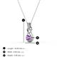 4 - Amanda 3.00 mm Round Amethyst Solitaire Infinity Love Knot Pendant Necklace 