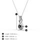 4 - Amanda 3.00 mm Round Black Diamond Solitaire Infinity Love Knot Pendant Necklace 