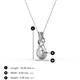 4 - Amanda 3.00 mm Round Opal Solitaire Infinity Love Knot Pendant Necklace 