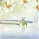 2 - Jassiel 5x3 mm Pear Cut Peridot Double Bail Solitaire Pendant Necklace 