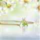 2 - Jassiel 5x3 mm Pear Cut Peridot Double Bail Solitaire Pendant Necklace 