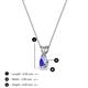 3 - Jassiel 5x3 mm Pear Cut Tanzanite Double Bail Solitaire Pendant Necklace 