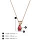 3 - Jassiel 5x3 mm Pear Cut Ruby Double Bail Solitaire Pendant Necklace 