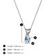 3 - Jassiel 5x3 mm Pear Cut Aquamarine Double Bail Solitaire Pendant Necklace 