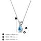 3 - Jassiel 5x3 mm Pear Cut Blue Topaz Double Bail Solitaire Pendant Necklace 
