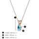 3 - Jassiel 5x3 mm Pear Cut Blue Topaz Double Bail Solitaire Pendant Necklace 