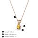 3 - Jassiel 5x3 mm Pear Cut Citrine Double Bail Solitaire Pendant Necklace 