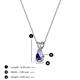 3 - Jassiel 5x3 mm Pear Cut Iolite Double Bail Solitaire Pendant Necklace 