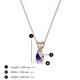 3 - Jassiel 5x3 mm Pear Cut Iolite Double Bail Solitaire Pendant Necklace 