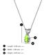 3 - Jassiel 5x3 mm Pear Cut Peridot Double Bail Solitaire Pendant Necklace 