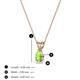 3 - Jassiel 5x3 mm Pear Cut Peridot Double Bail Solitaire Pendant Necklace 
