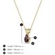 3 - Jassiel 5x3 mm Pear Cut Red Garnet Double Bail Solitaire Pendant Necklace 