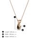 3 - Jassiel 5x3 mm Pear Cut Smoky Quartz Double Bail Solitaire Pendant Necklace 