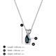3 - Jassiel 5x3 mm Pear Cut London Blue Topaz Double Bail Solitaire Pendant Necklace 