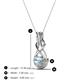 3 - Amanda 4.00 mm Round Aquamarine Solitaire Infinity Love Knot Pendant Necklace 