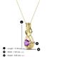 3 - Amanda 4.00 mm Round Amethyst Solitaire Infinity Love Knot Pendant Necklace 