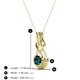 3 - Amanda 4.00 mm Round Blue Diamond Solitaire Infinity Love Knot Pendant Necklace 