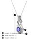 3 - Amanda 4.00 mm Round Tanzanite Solitaire Infinity Love Knot Pendant Necklace 