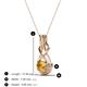 3 - Amanda 4.00 mm Round Citrine Solitaire Infinity Love Knot Pendant Necklace 