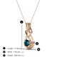 3 - Amanda 4.00 mm Round London Blue Topaz Solitaire Infinity Love Knot Pendant Necklace 