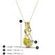 3 - Amanda 4.00 mm Round Yellow Diamond Solitaire Infinity Love Knot Pendant Necklace 