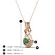3 - Amanda 4.00 mm Round Lab Created Alexandrite Solitaire Infinity Love Knot Pendant Necklace 