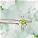 2 - Jassiel 6x4 mm Pear Cut Peridot Double Bail Solitaire Pendant Necklace 