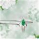 2 - Jassiel 6x4 mm Pear Cut Emerald Double Bail Solitaire Pendant Necklace 