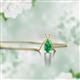 2 - Jassiel 6x4 mm Pear Cut Emerald Double Bail Solitaire Pendant Necklace 