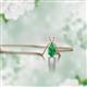 2 - Jassiel 6x4 mm Pear Cut Emerald Double Bail Solitaire Pendant Necklace 