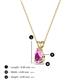 3 - Jassiel 6x4 mm Pear Cut Pink Sapphire Double Bail Solitaire Pendant Necklace 