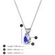 3 - Jassiel 6x4 mm Pear Cut Tanzanite Double Bail Solitaire Pendant Necklace 