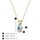 3 - Jassiel 6x4 mm Pear Cut Aquamarine Double Bail Solitaire Pendant Necklace 