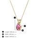 3 - Jassiel 6x4 mm Pear Cut Pink Tourmaline Double Bail Solitaire Pendant Necklace 