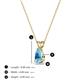 3 - Jassiel 6x4 mm Pear Cut Blue Topaz Double Bail Solitaire Pendant Necklace 
