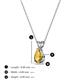 3 - Jassiel 6x4 mm Pear Cut Citrine Double Bail Solitaire Pendant Necklace 