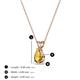 3 - Jassiel 6x4 mm Pear Cut Citrine Double Bail Solitaire Pendant Necklace 
