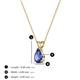 3 - Jassiel 6x4 mm Pear Cut Iolite Double Bail Solitaire Pendant Necklace 