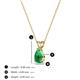 3 - Jassiel 6x4 mm Pear Cut Emerald Double Bail Solitaire Pendant Necklace 