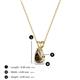 3 - Jassiel 6x4 mm Pear Cut Smoky Quartz Double Bail Solitaire Pendant Necklace 