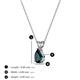 3 - Jassiel 6x4 mm Pear Cut London Blue Topaz Double Bail Solitaire Pendant Necklace 