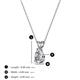 3 - Jassiel 6x4 mm Pear Cut Diamond Double Bail Solitaire Pendant Necklace 