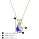 4 - Jassiel 7x5 mm Pear Cut Tanzanite Double Bail Solitaire Pendant Necklace 