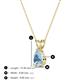 4 - Jassiel 7x5 mm Pear Cut Aquamarine Double Bail Solitaire Pendant Necklace 