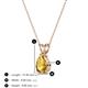 4 - Jassiel 7x5 mm Pear Cut Citrine Double Bail Solitaire Pendant Necklace 