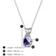 4 - Jassiel 7x5 mm Pear Cut Iolite Double Bail Solitaire Pendant Necklace 