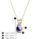4 - Jassiel 7x5 mm Pear Cut Iolite Double Bail Solitaire Pendant Necklace 