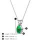 4 - Jassiel 7x5 mm Pear Cut Emerald Double Bail Solitaire Pendant Necklace 