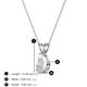 4 - Jassiel 7x5 mm Pear Cut White Sapphire Double Bail Solitaire Pendant Necklace 